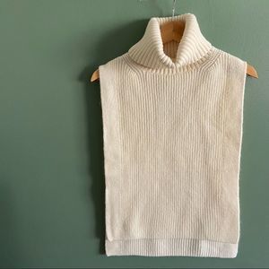 Hu0026M | Sweaters | Nwt Hm Turtleneck Sweater Slit Side Os White Cream Vest  Sleeveless | Poshmark